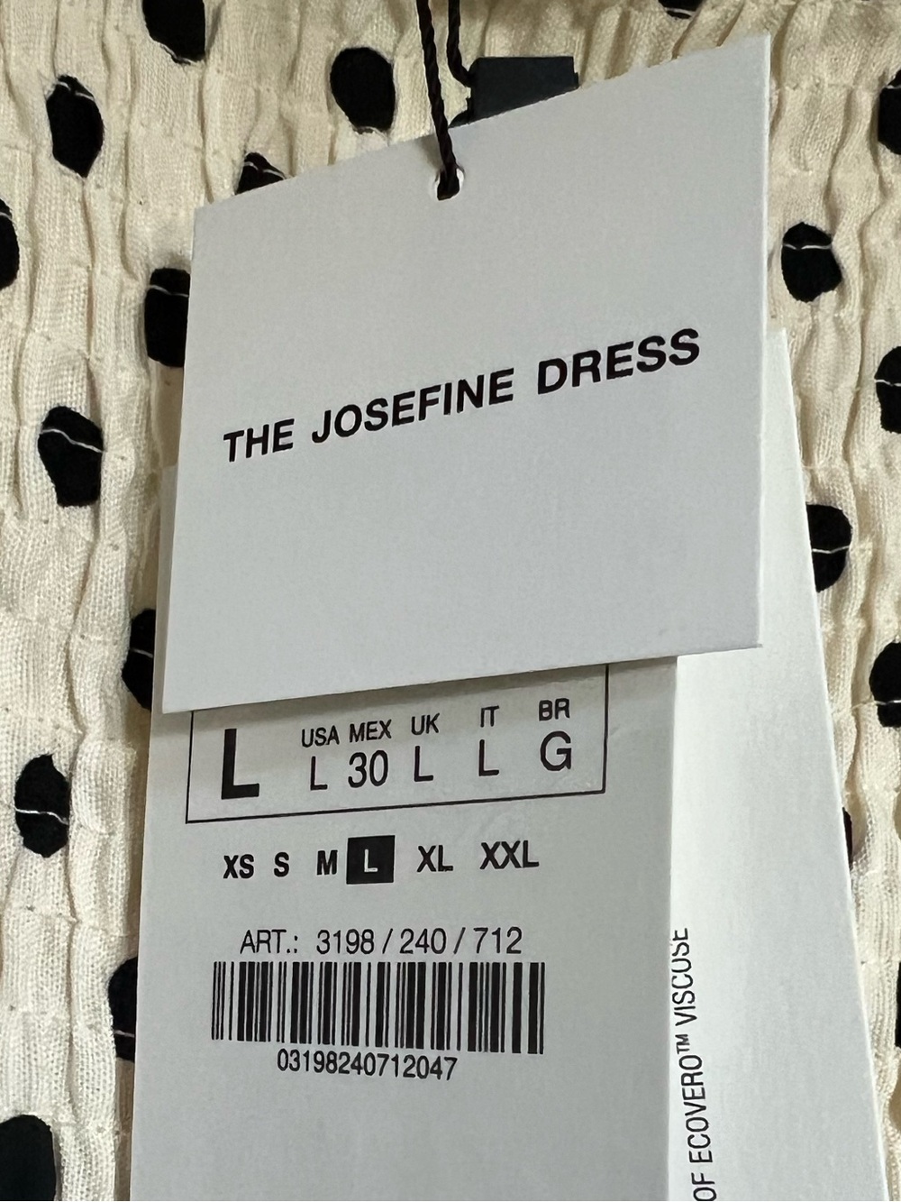 NWT Zara JOSEFINE Midi Linen Blend Dress SZ L - Picture 6 of 8